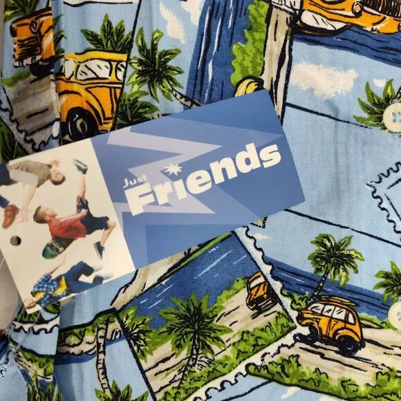 Just Friends Y2K Boy's Hawaiian VW Short Sleeve Shirt Size 3T NWT - Picture 6 of 9